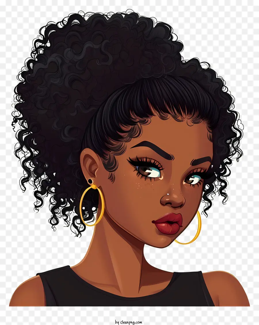 Icono De Niña Negra，Negro Mujer PNG