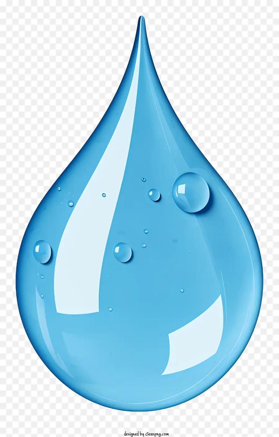 Gota De Agua Realista，Colocación Azul PNG