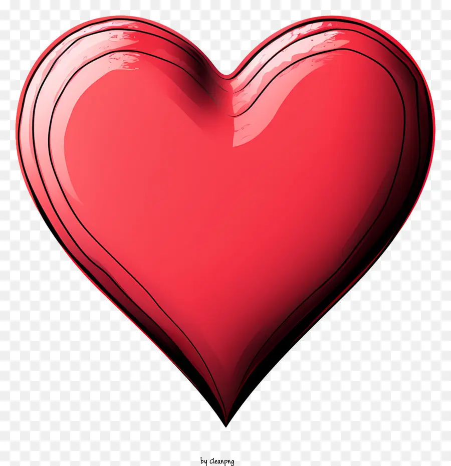 Emoji De Corazón De Estilo Realista，Corazón Rojo PNG