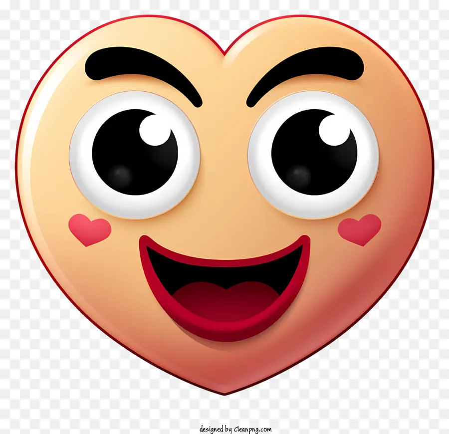 Emoji Con Ojos De Corazón，Corazón Emoji PNG