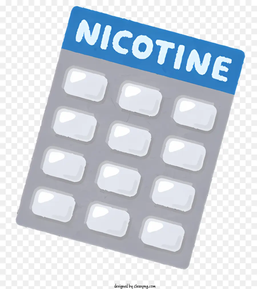 Chicle De Nicotina，Caja Azul PNG