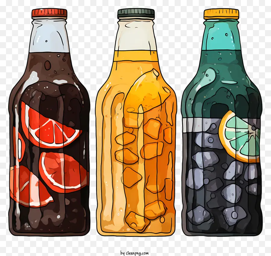 Refresco De Acuarela，Botellas De Refresco PNG