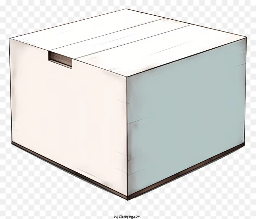 Maqueta De Caja Dibujada A Mano，Caja De Madera Blanca PNG