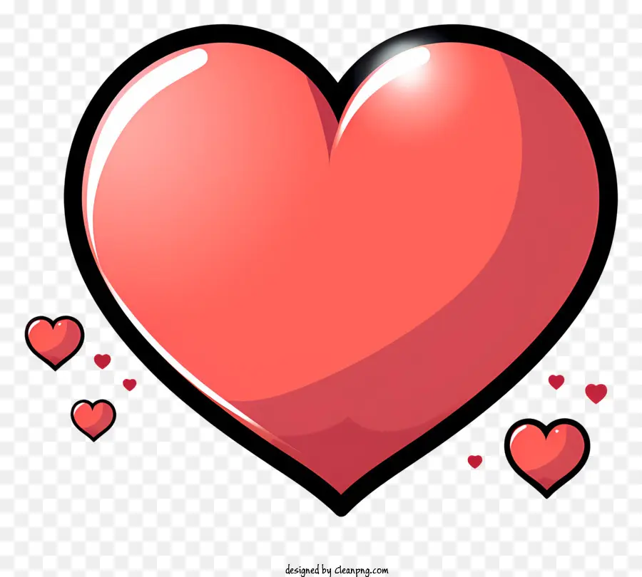 Sketch Style Heart Emoji，El Amor PNG