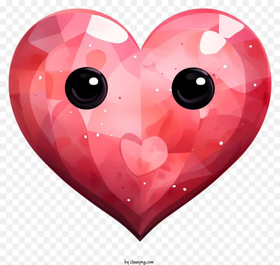 Emoji Del Corazón De Acuarela，Corazón Rosa PNG