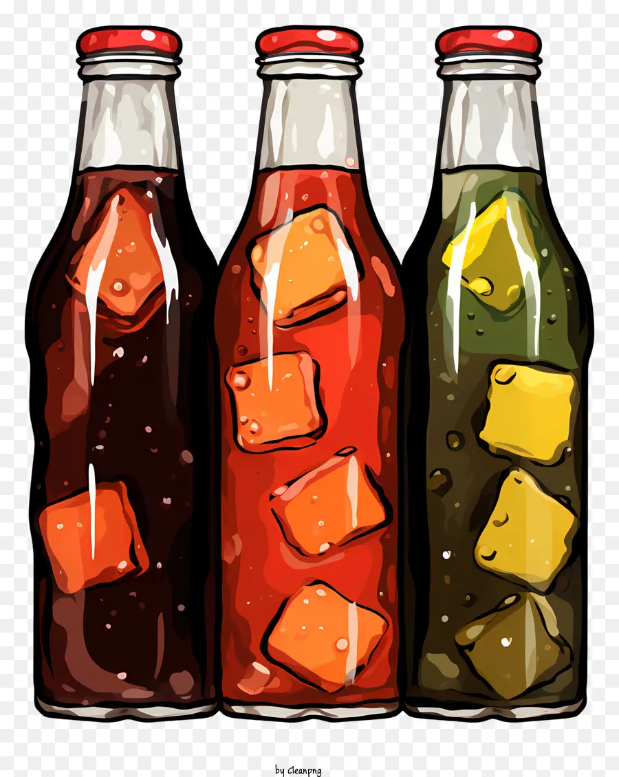 Refrescos Realistas，Botellas De Vidrio PNG