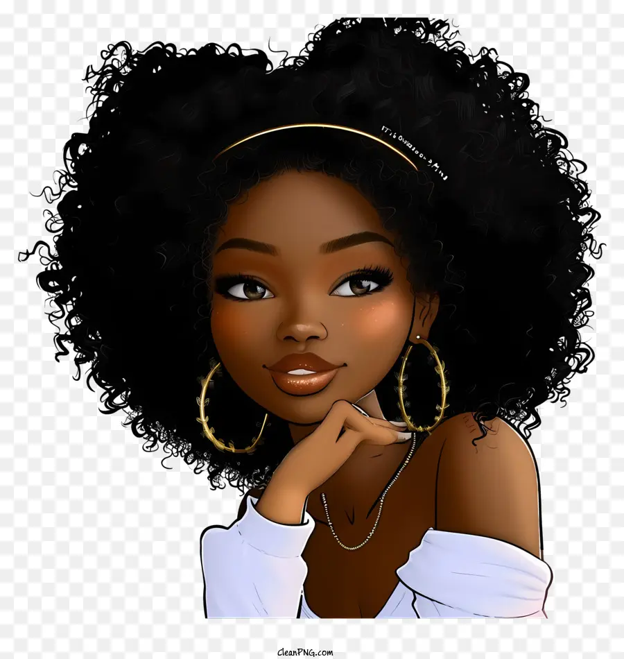 Psd 3d Black Girl，Negro Mujer PNG