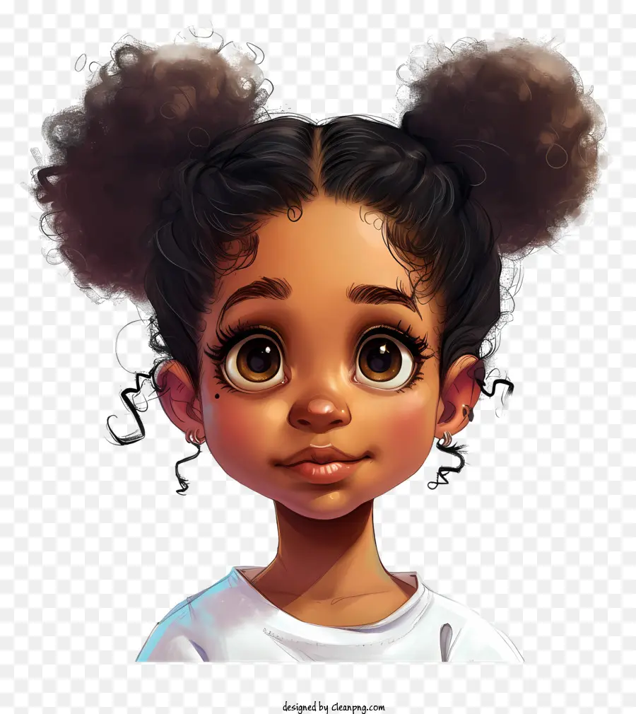 Mes De La Historia Afroamericana，Chica Con Bollos PNG