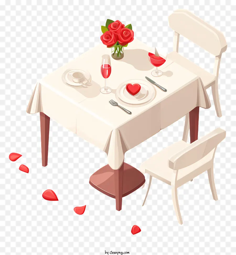 Cena Romantica，Mesa De Cena íntima PNG