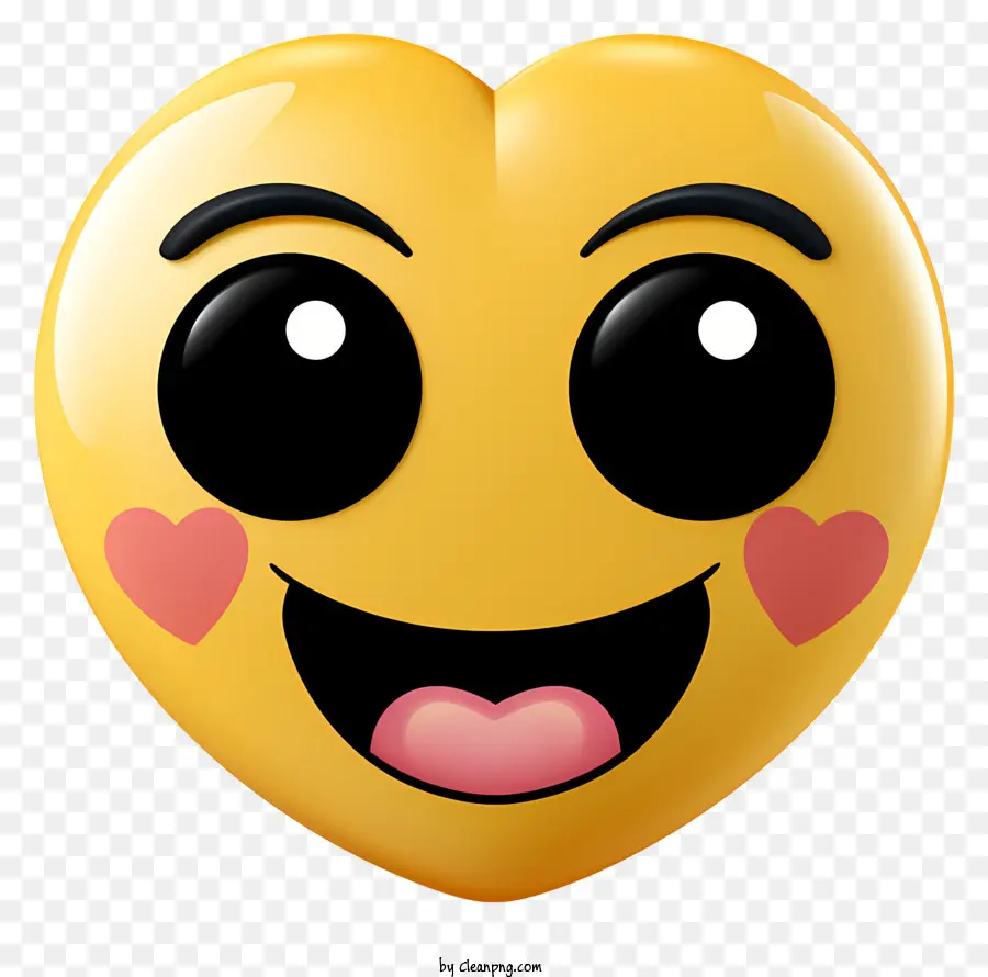 Emoji Con Ojos De Corazón，Lindo Corazón Emoji PNG