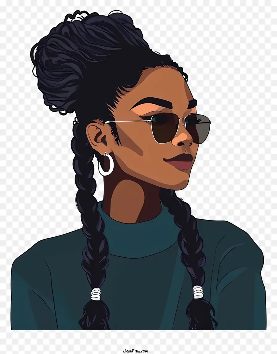 Arte Vectorial Simplista De Niña Negra，Negro Mujer PNG