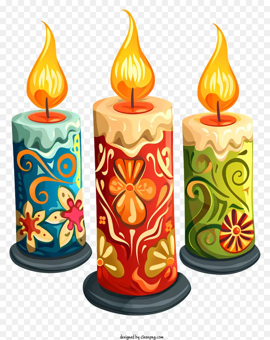 Velas Ortodoxas De Año Nuevo，Velas Coloridas PNG