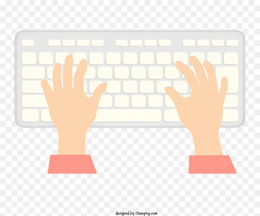 Teclado De La Computadora，Hands En El Teclado PNG