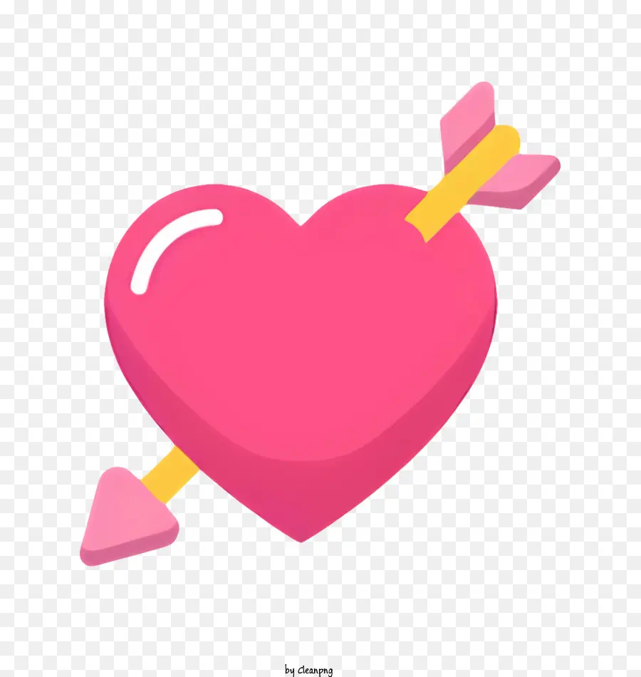 Cupido Flecha，Corazón Rosa PNG