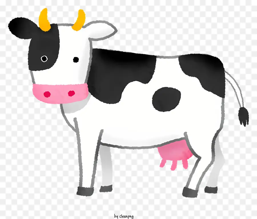Vaca，En Blanco Y Negro De La Vaca PNG