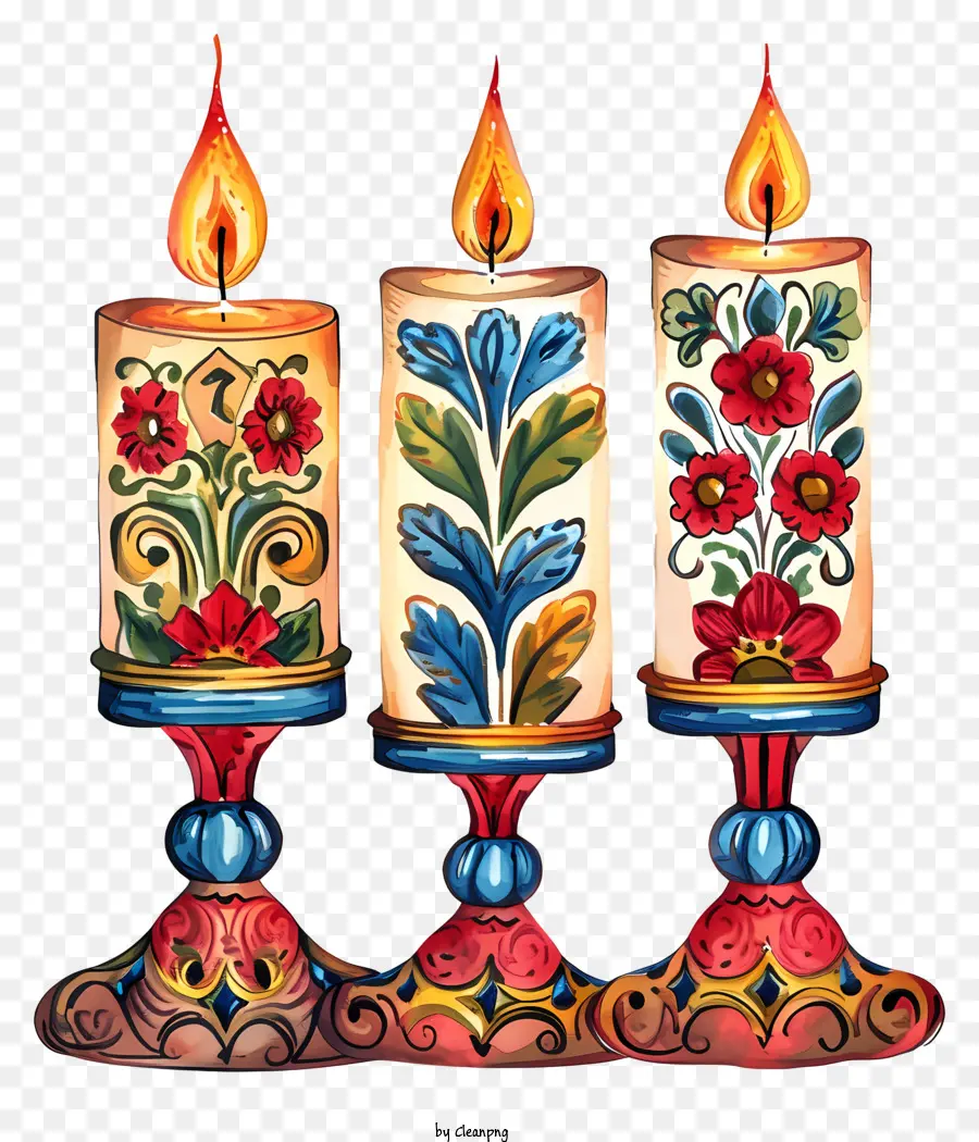 Velas De Año Nuevo Ortodoxo，Velas Florales PNG