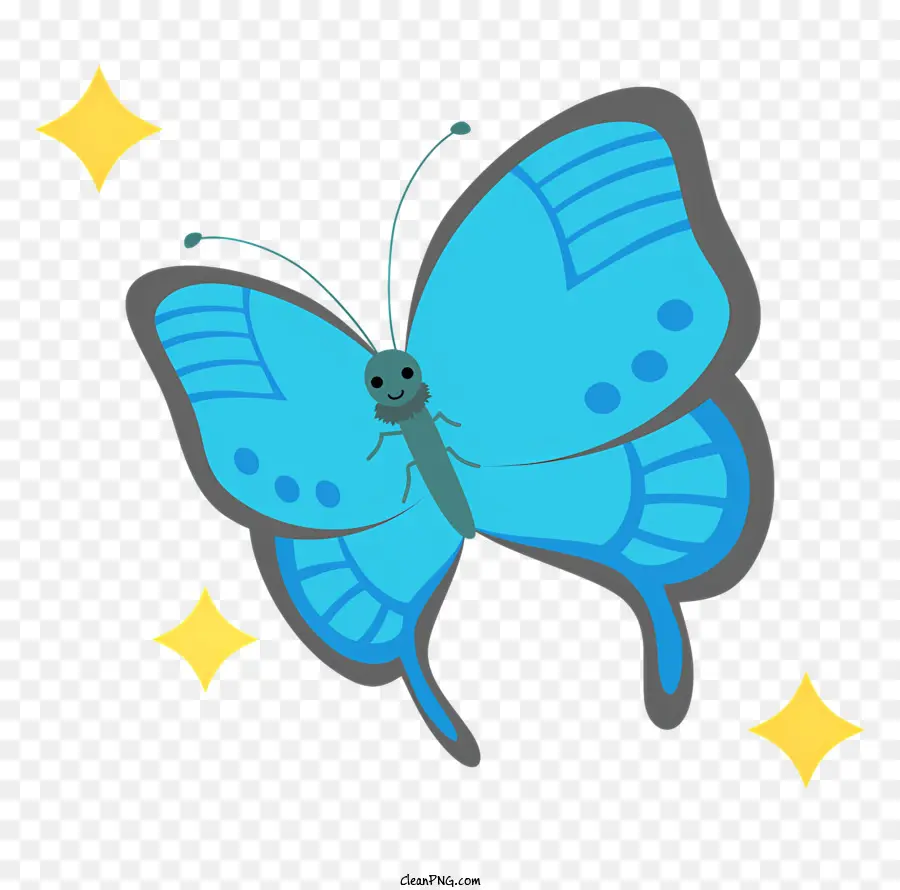 La Primavera，Mariposa Azul PNG