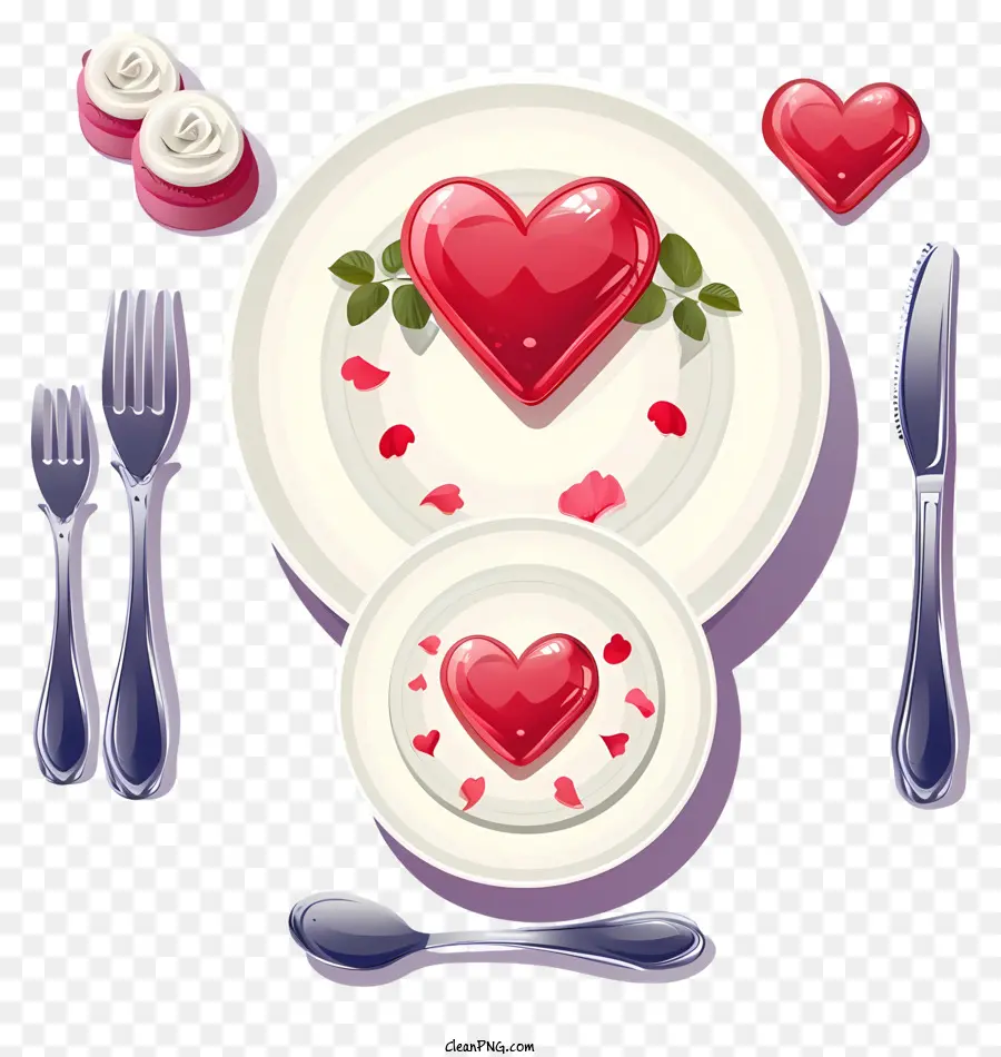 Set De Cena Romántica Emoji，Imagen PNG