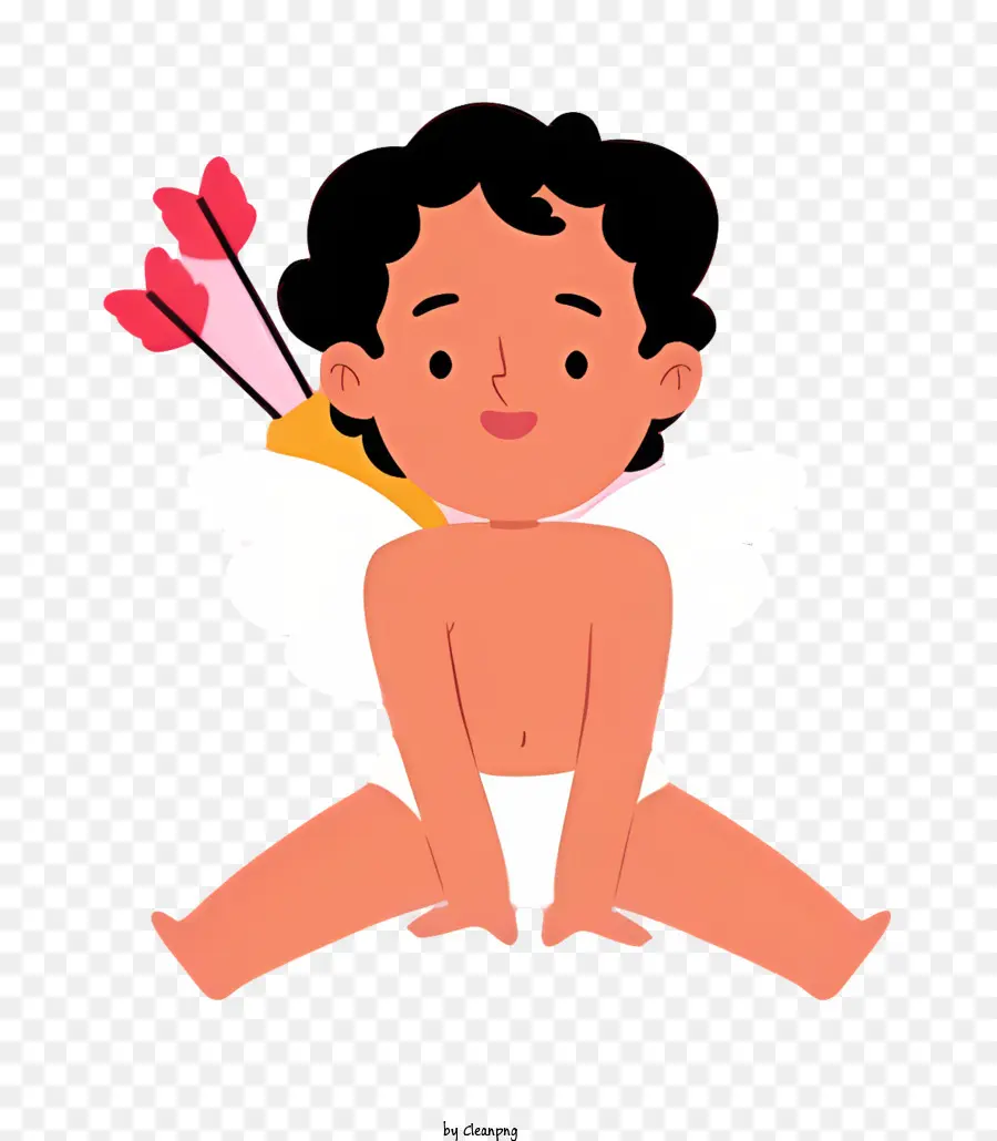 Dibujos Animados De Cupido，ángel Bebé Sonriente PNG