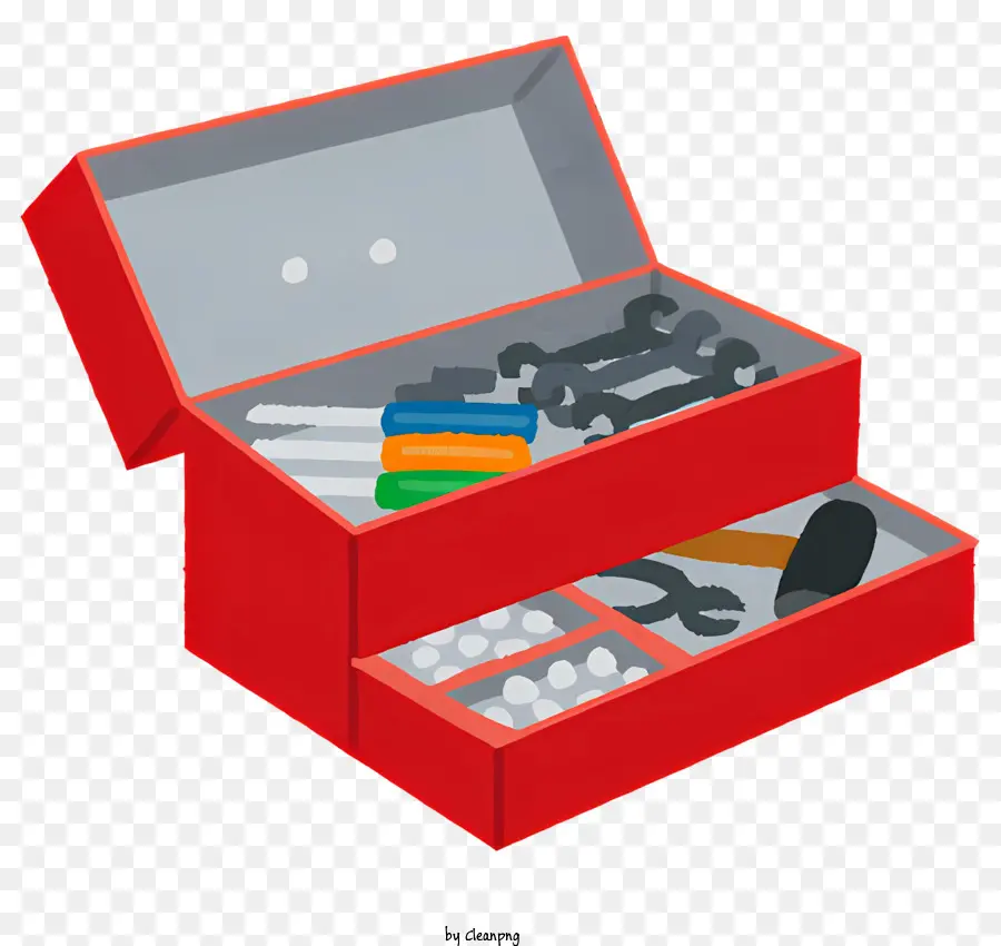 Caja De Herramientas Rojas，Herramientas E Implementos PNG