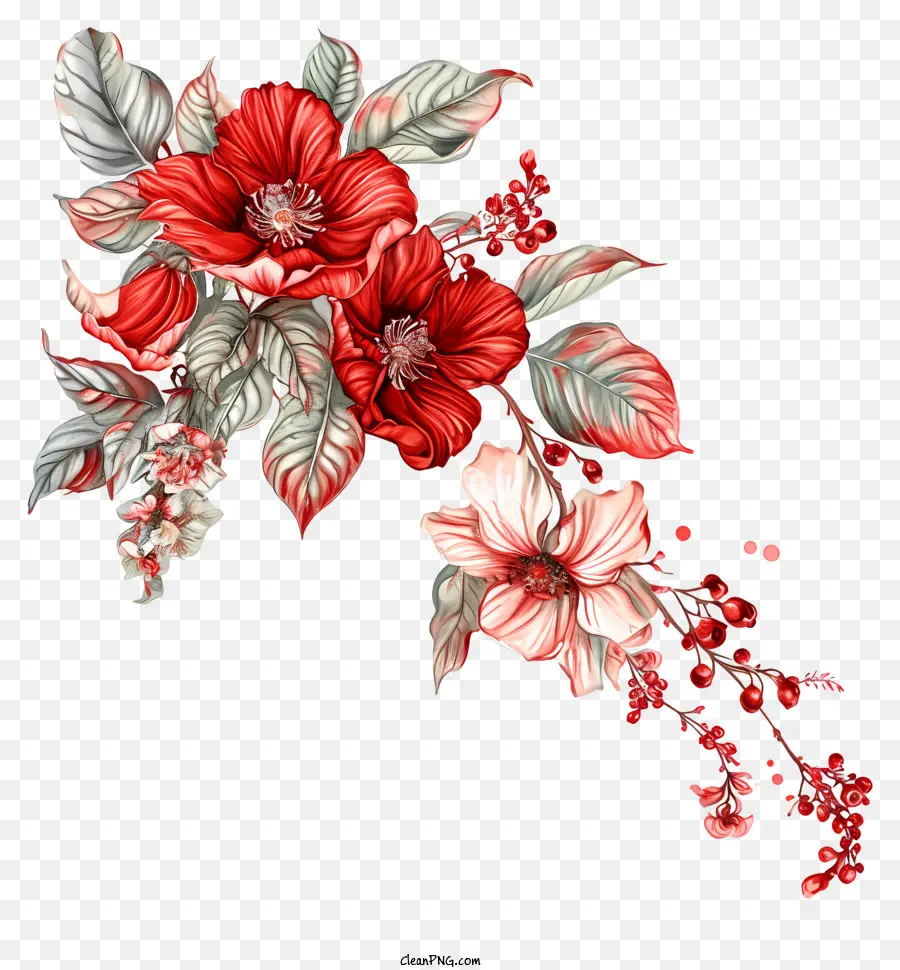 Valentine，Diseño Floral PNG