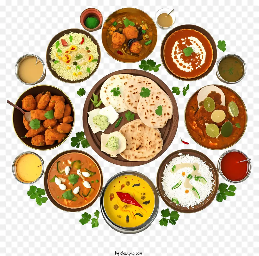 Cocina Realista En 3d De La India，Platos De La Cocina India PNG