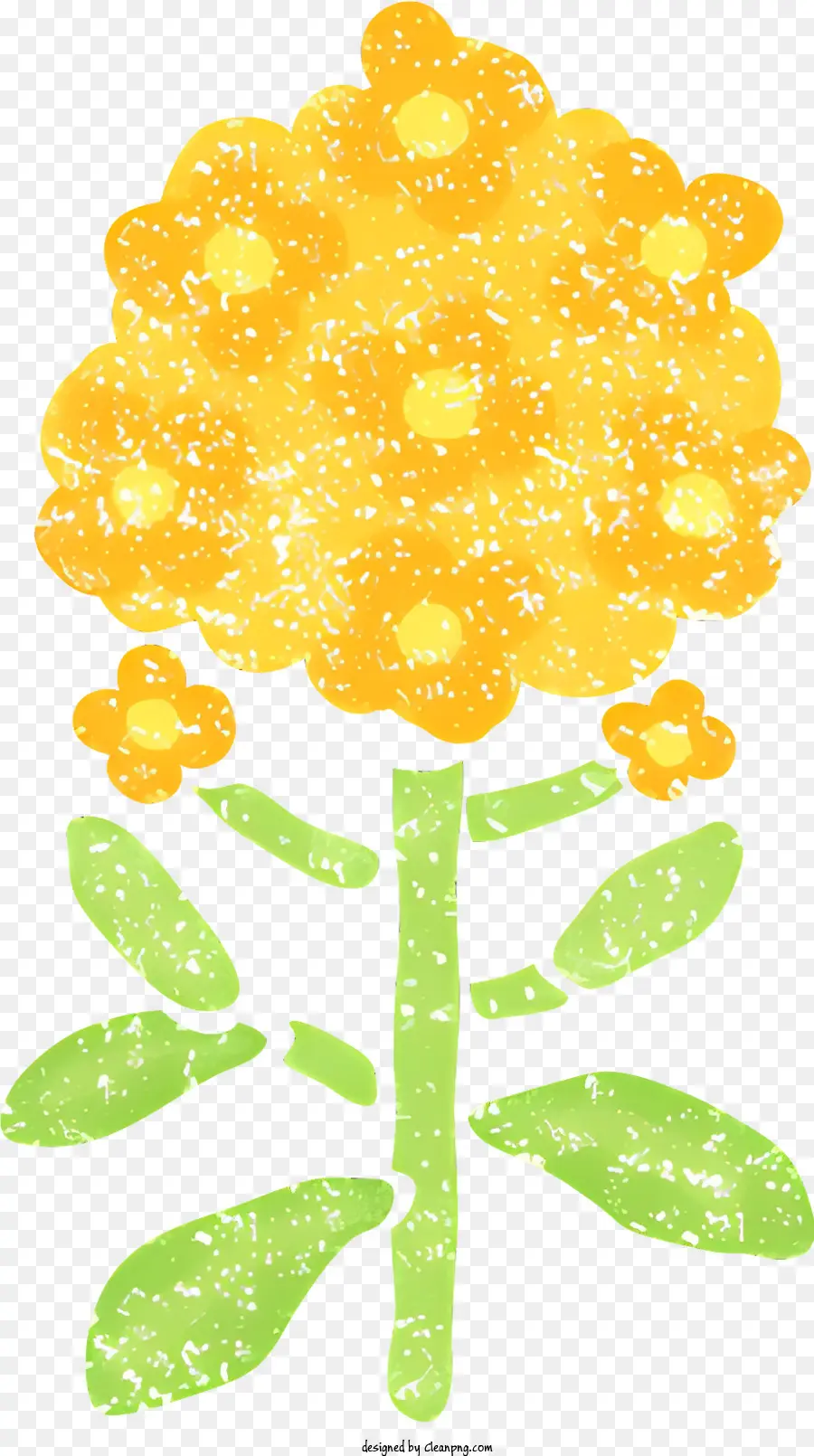 Planta Con Flores Amarillas，Dibujo PNG