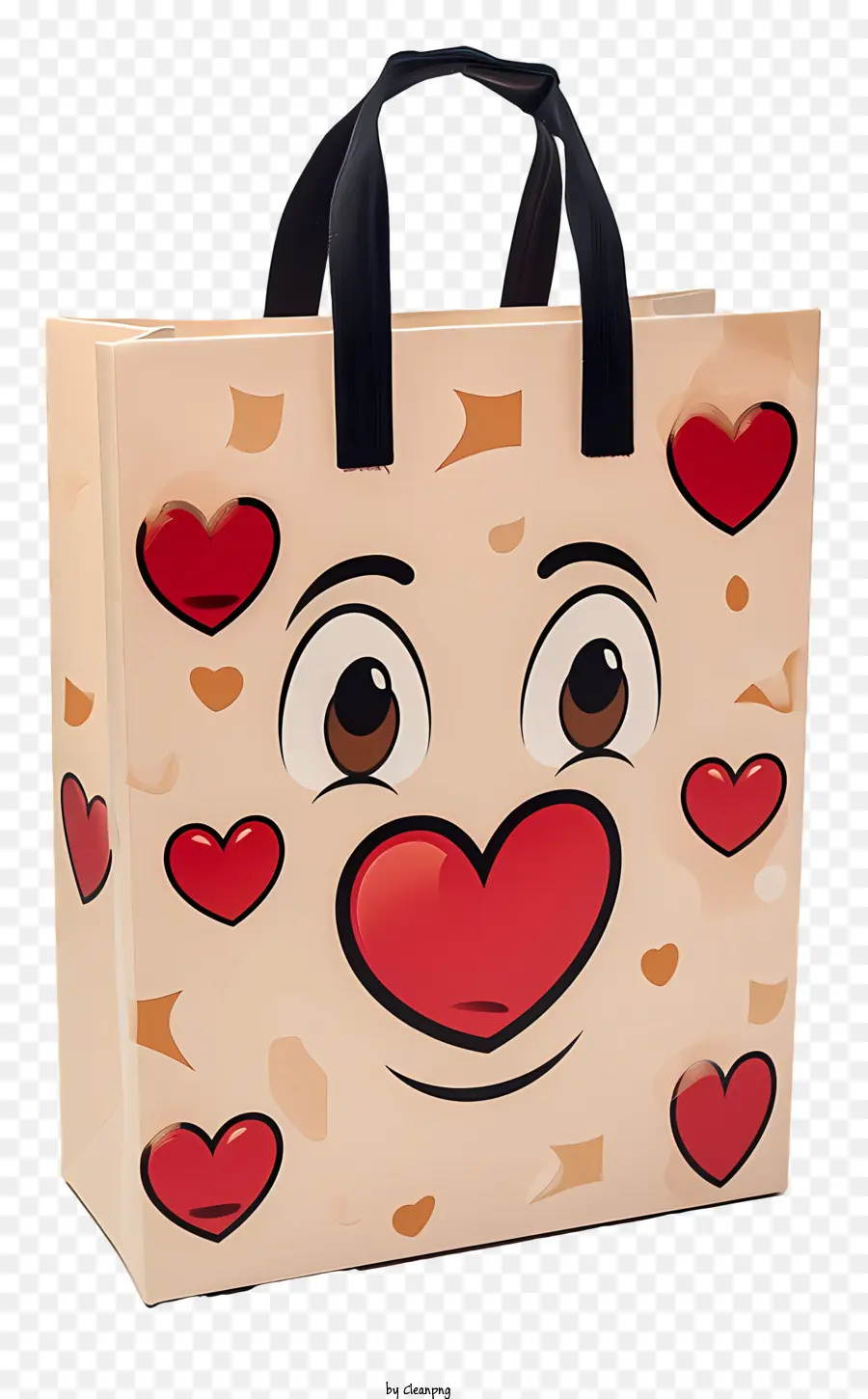 Bolsa De Regalo De San Valentín，Cara Feliz PNG