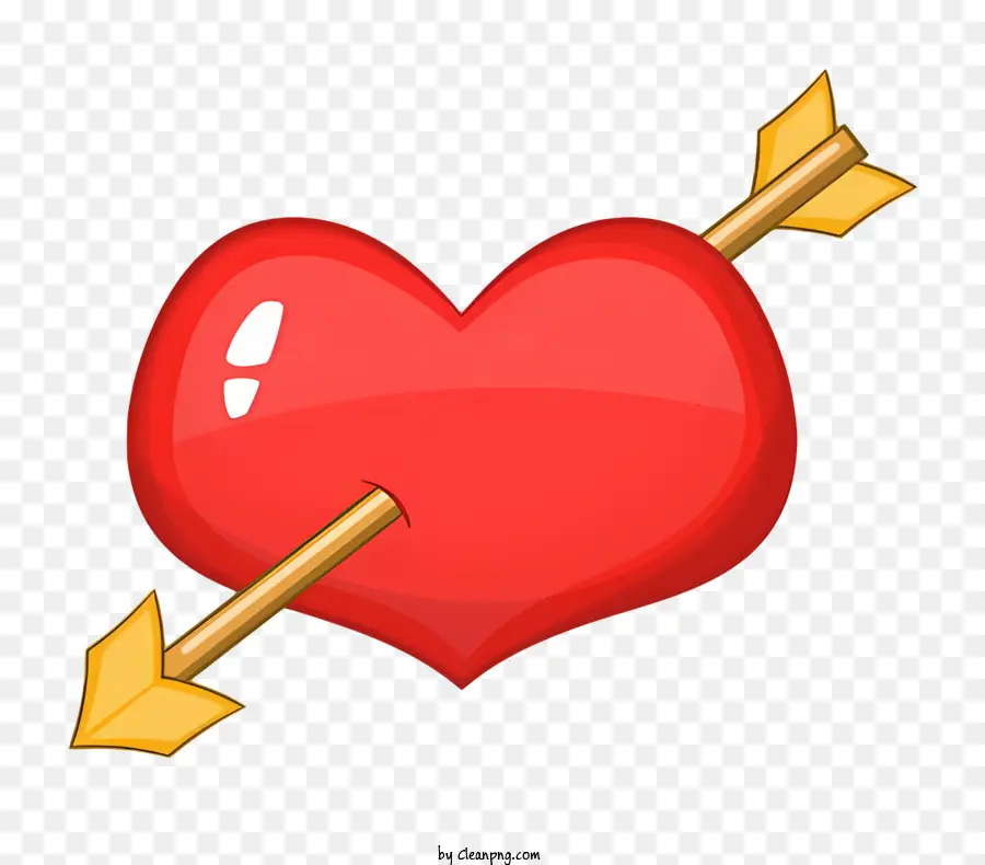 Cupido Flecha，Corazón Rojo PNG