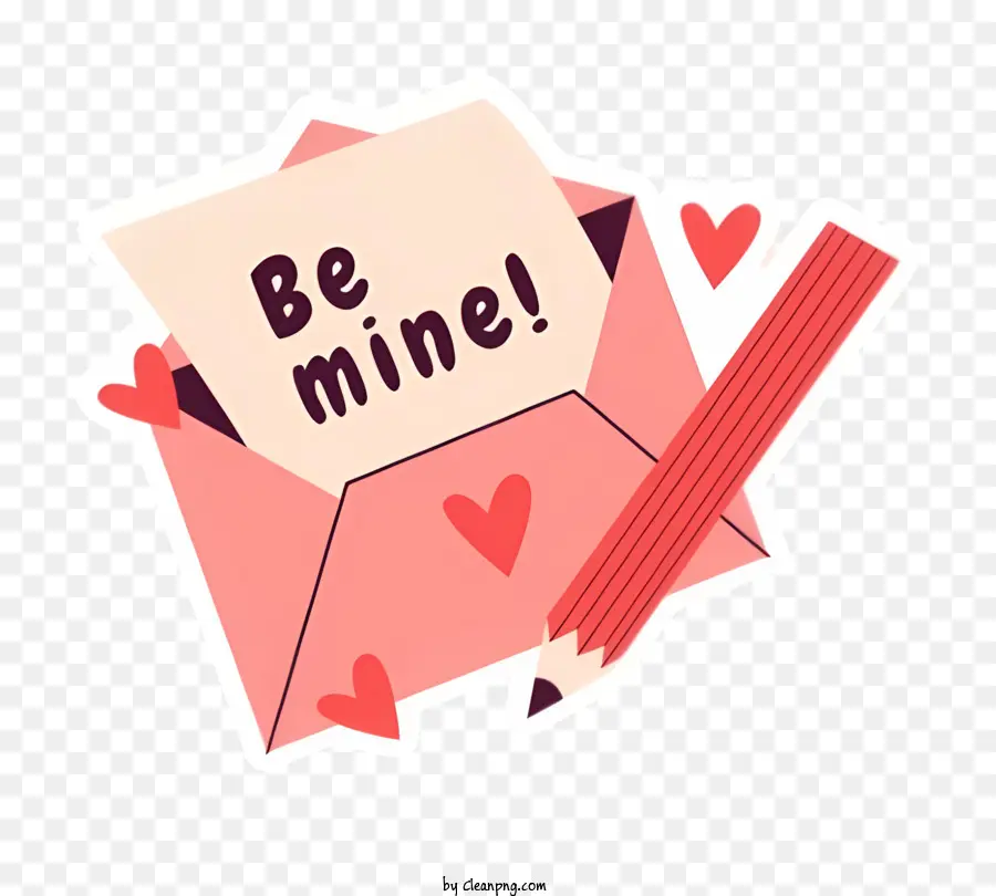 Be My Valentine，Carta Abierta PNG