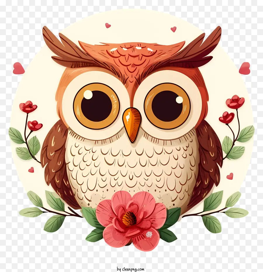 Icono De Búho De San Valentín，Lindo Dibujos Animados De Búho PNG