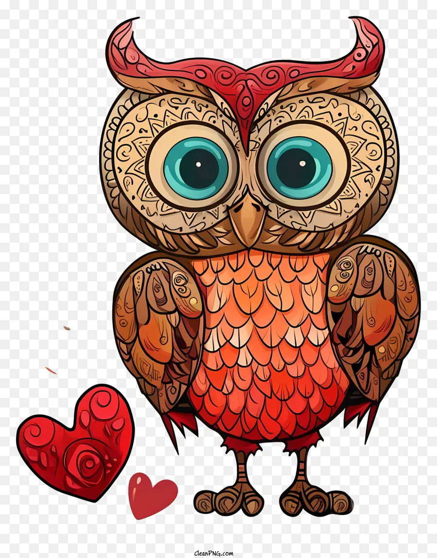 Búho De San Valentín De Dibujos Animados，Lechuza PNG