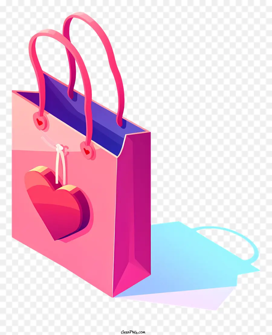 Bolsa De Regalo De San Valentín，Bolso Corazón Geométrico PNG