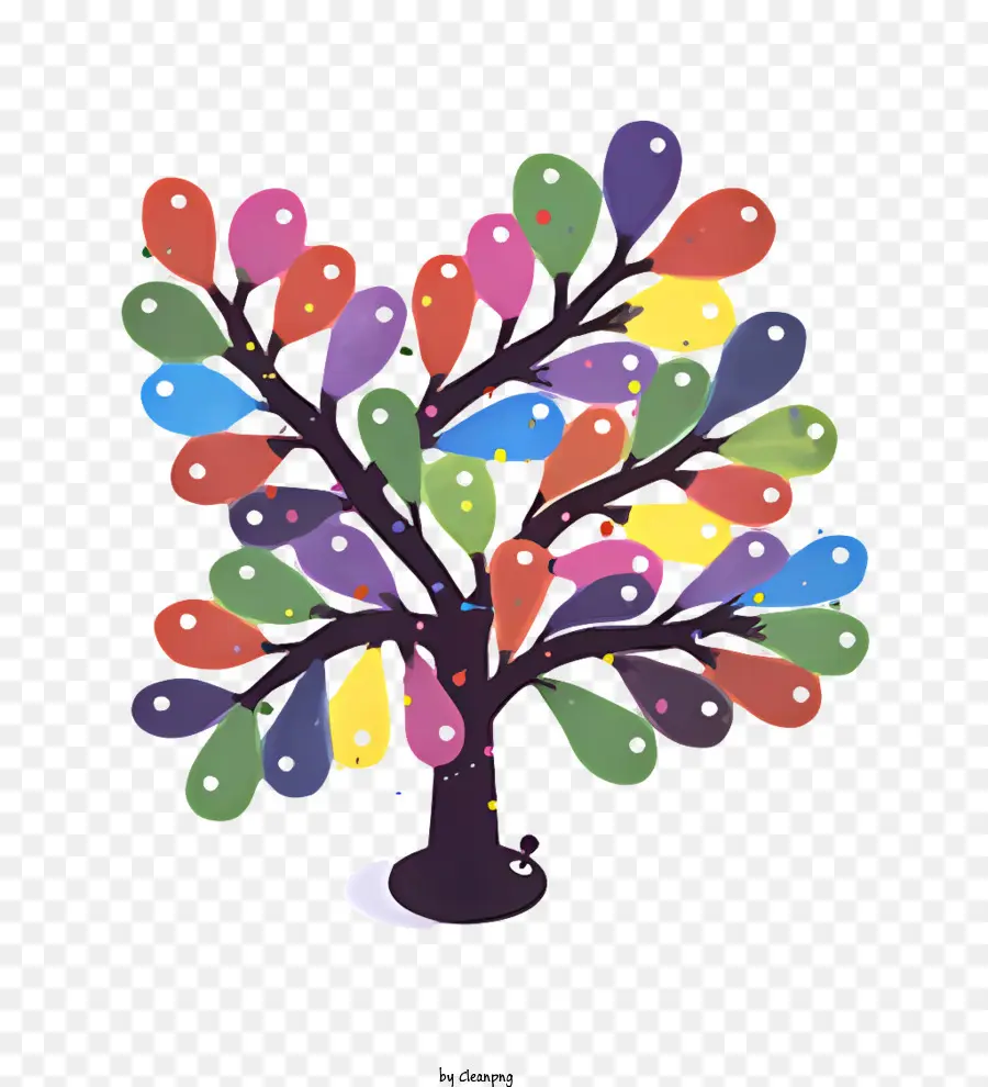 Icono，árbol Colorido PNG