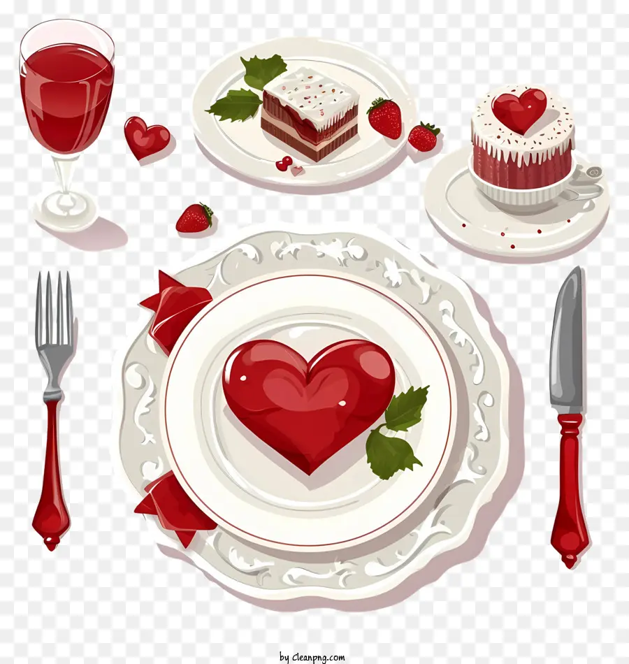 Seta De Cena Romántica De Dibujos Animados，Cena Romántica PNG