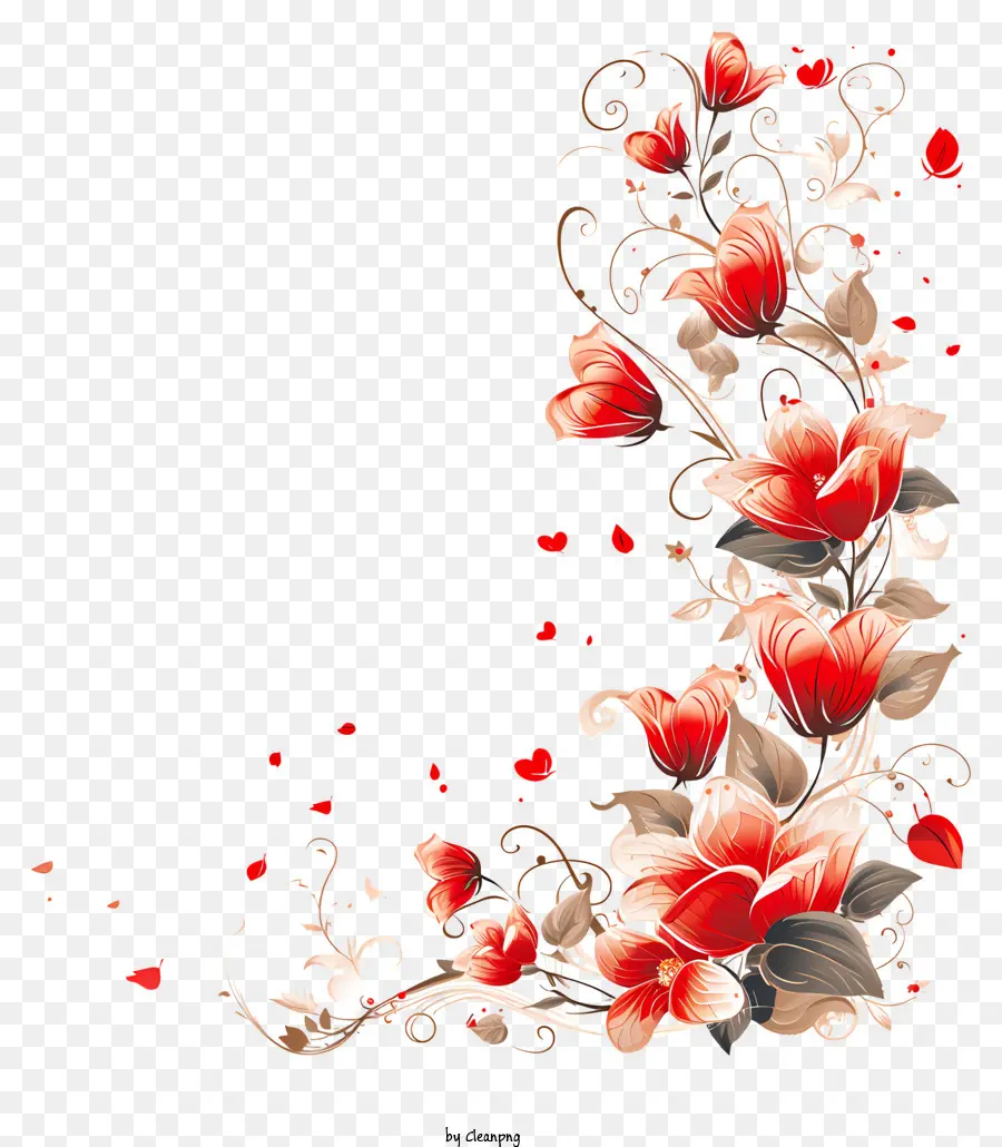 Valentine，Diseño Floral PNG