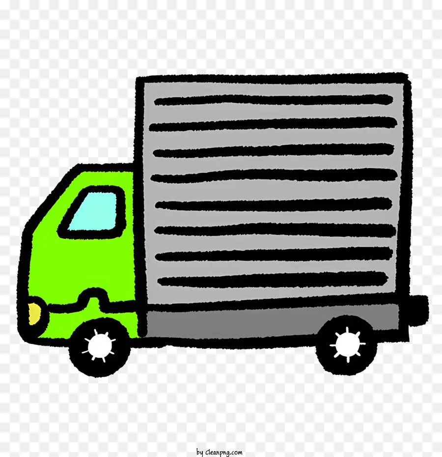Transporte，Camión De Reparto Verde PNG