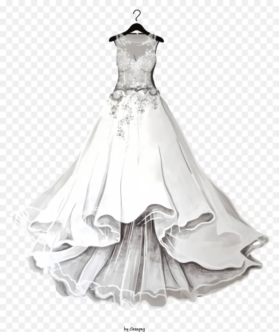 Vestido De Novia Dibujado A Mano，Vestido De Novia PNG