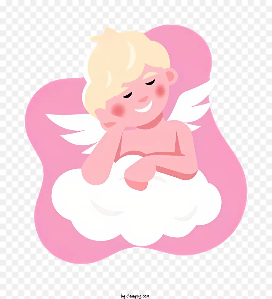 Cupido，Fondo Rosa PNG