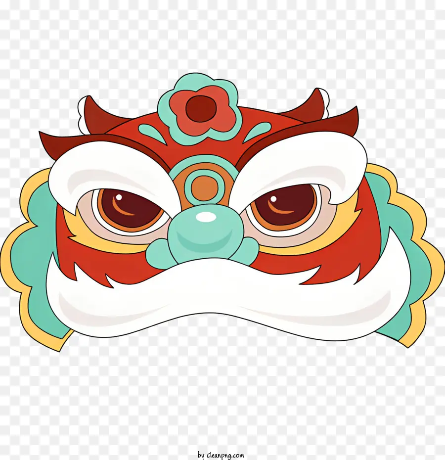 Máscara De León Chino，Año Nuevo Chino PNG