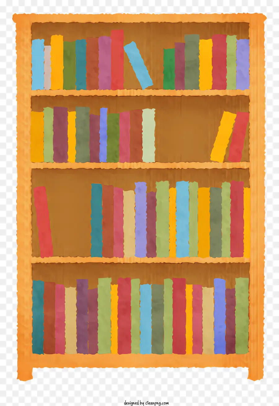 Bookshelf，Estantería De Madera PNG