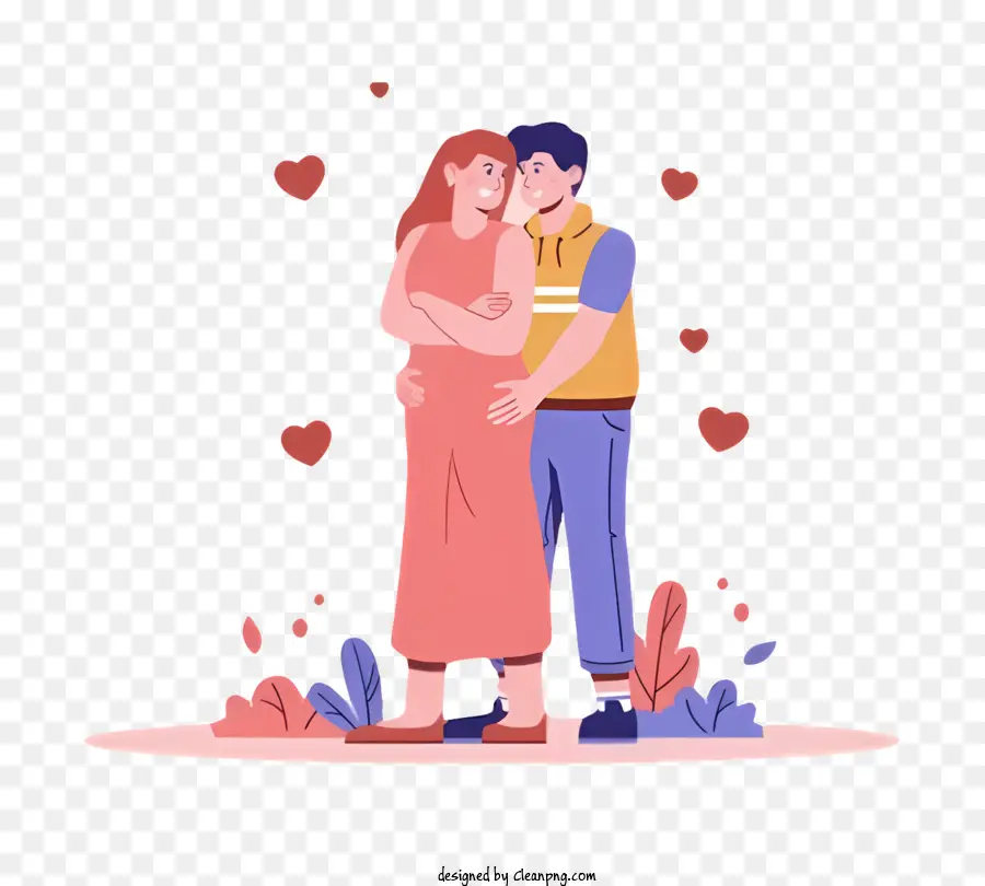 El Amor De Pareja，Dibujos Animados Par PNG