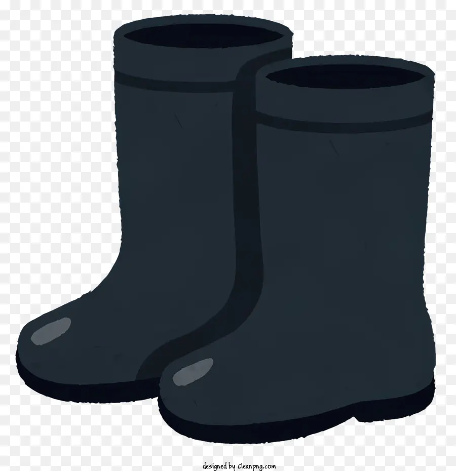 Botas De Goma Negra，Calzado Impermeable PNG