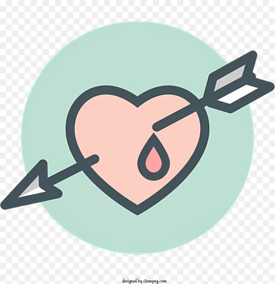 Día De San Valentín，Corazón Con Flecha PNG