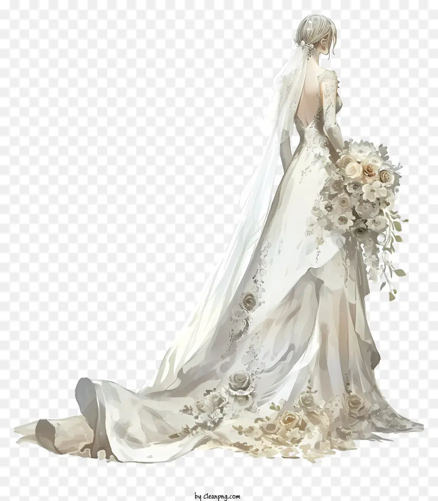 Diseños De Personajes Inventivos，Vestido De La Novia PNG