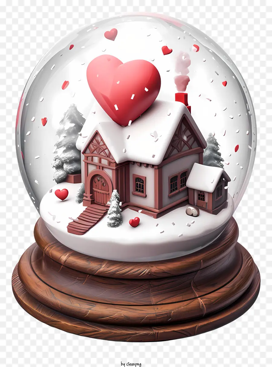 Valentine Snowglobe，Globo De La Nieve PNG