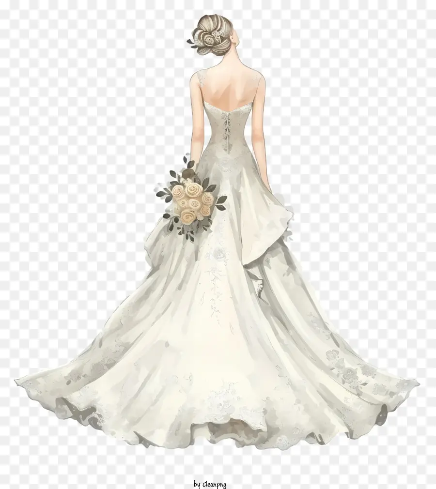 Vestido De Novia Plana，Vestido De Novia PNG