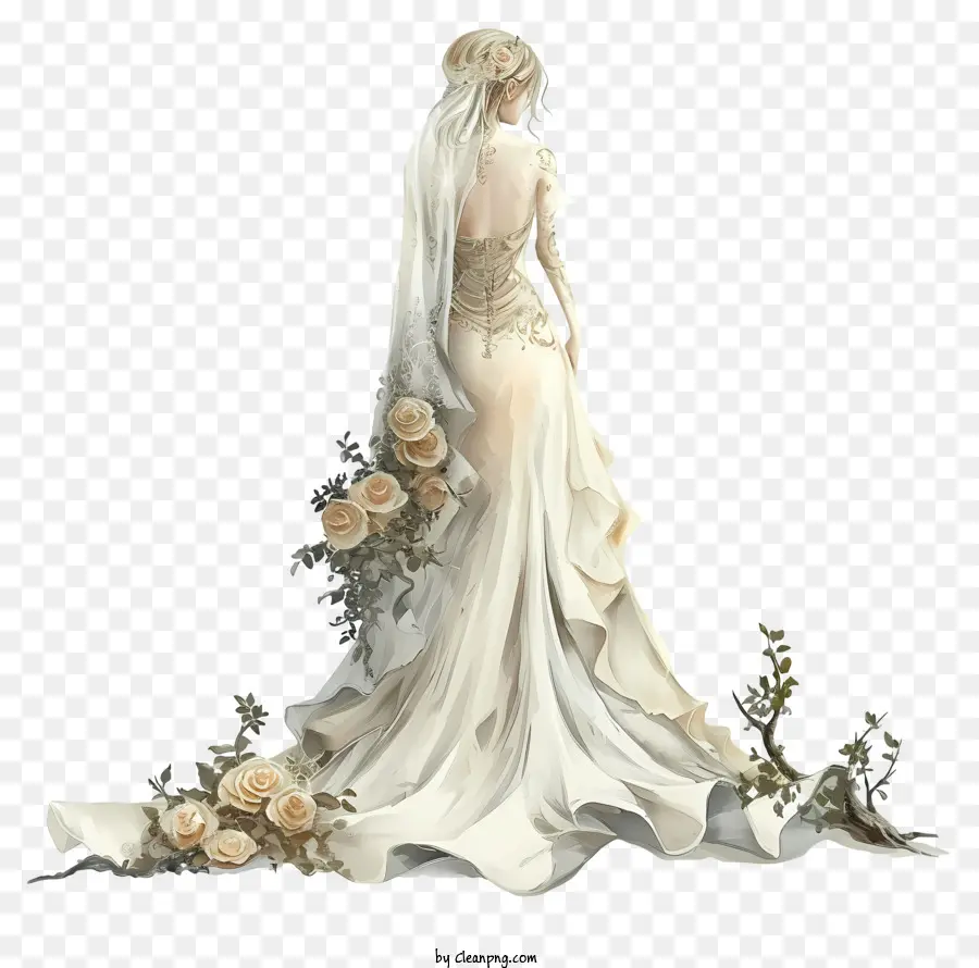 Diseños De Personajes Inventivos，Vestido De La Novia PNG