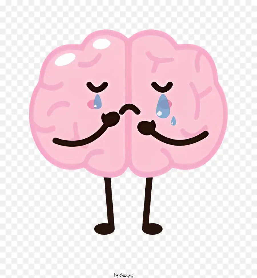 Dibujos Animados Cerebro，Cerebro Triste PNG