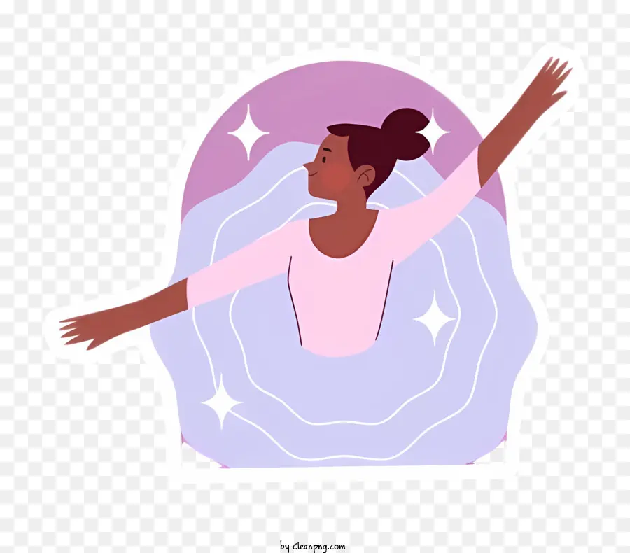 Bailarina，Mujer Con Vestido Blanco PNG